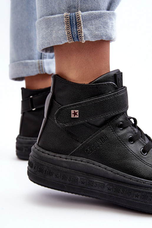 naiste saapad voodriga platvormiga Big Star mustad MM274008