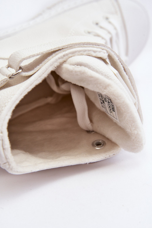 naiste saapad voodriga platvormiga Big Star valget värvi MM274006