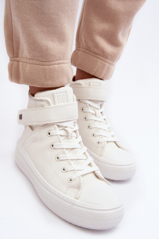 naiste saapad voodriga platvormiga Big Star valget värvi MM274006