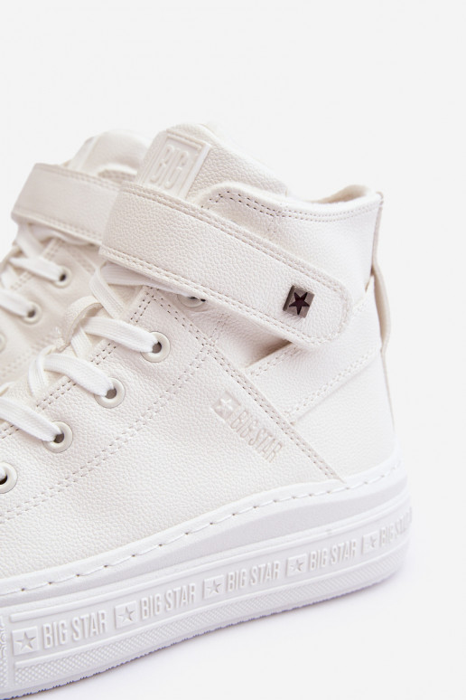 naiste saapad voodriga platvormiga Big Star valget värvi MM274006
