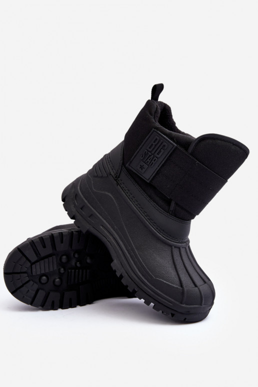 Nööpidega lumesaapad krõpsudega kinnitatav voodriga mustad Big Star MM374122