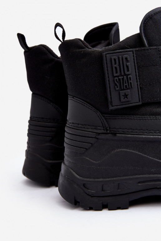 Nööpidega lumesaapad krõpsudega kinnitatav voodriga mustad Big Star MM374122