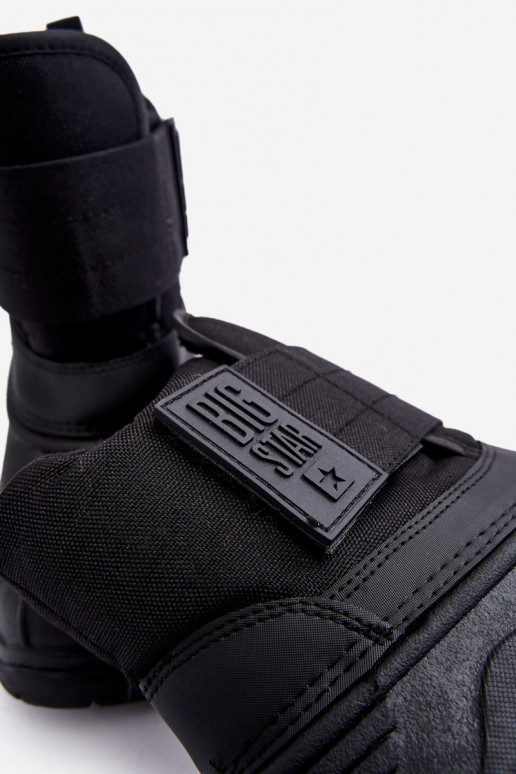 Nööpidega lumesaapad krõpsudega kinnitatav voodriga mustad Big Star MM374122