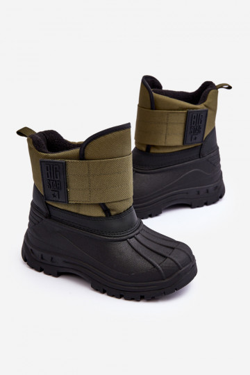 Nööpidega lumesaapad krõpsudega kinnitatav voodriga Khakivärvi Big Star MM374123 2