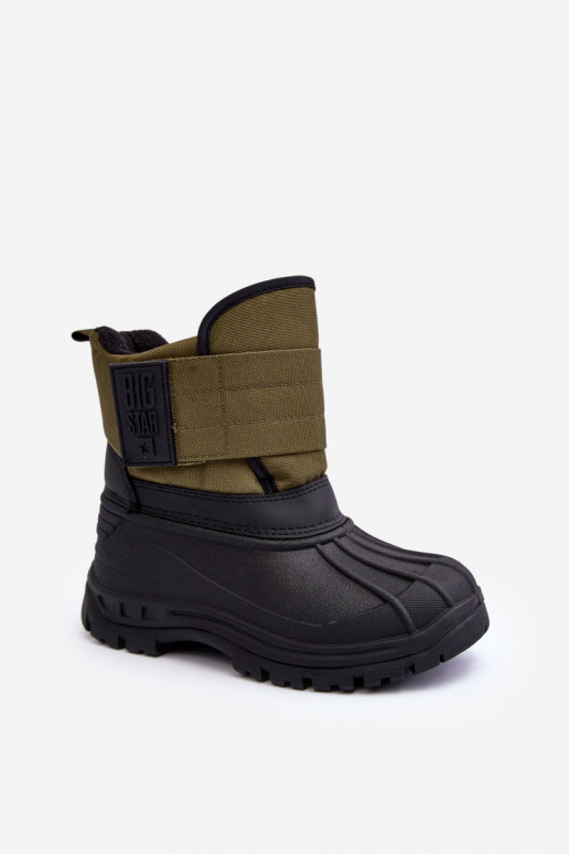 Nööpidega lumesaapad krõpsudega kinnitatav voodriga Khakivärvi Big Star MM374123