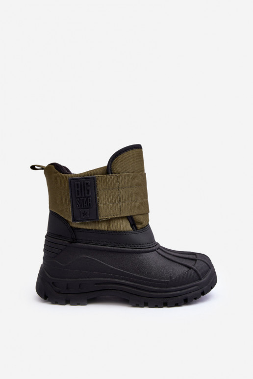 Nööpidega lumesaapad krõpsudega kinnitatav voodriga Khakivärvi Big Star MM374123