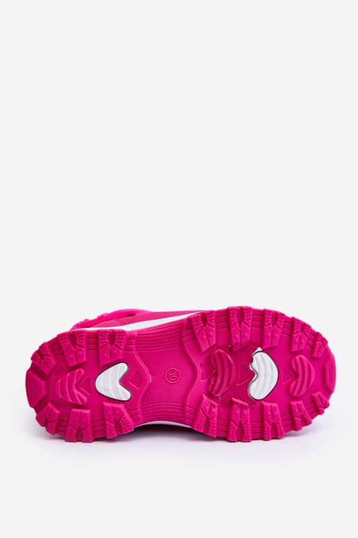 nööpidega lumesaapad voodriga krõpsudega kinnitatav Laste jalanõud Tumeroosad värvi Big Star MM374121