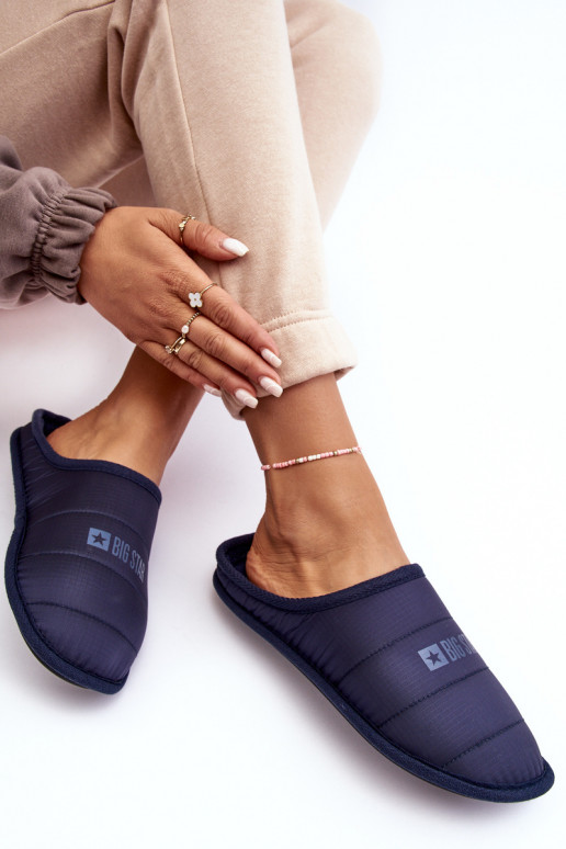 Klassikalise mudeli sussid tumesinist värvi Big Star KK274601 Klassikalise mudeli sussid tumesinist värvi Big Star KK274601