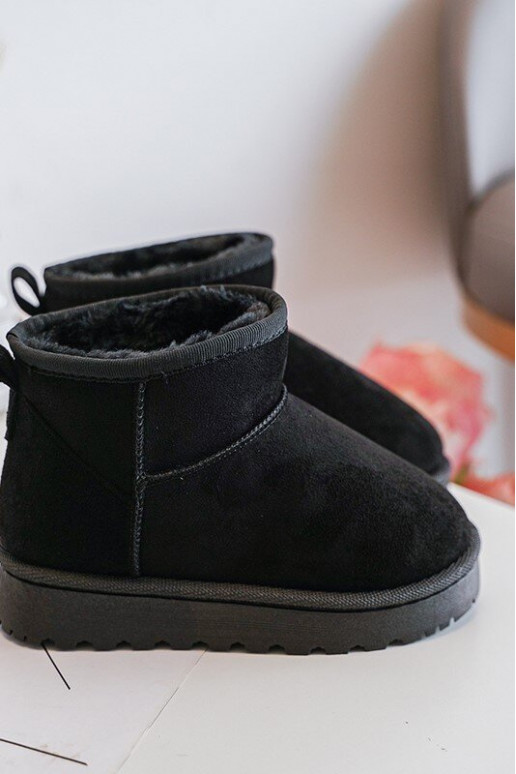 Nööpidega lumesaapad Naiste poolsaapad voodriga mustad Nallita