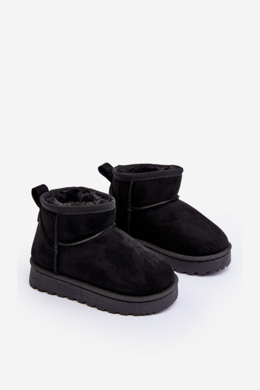 Nööpidega lumesaapad Naiste poolsaapad voodriga mustad Nallita