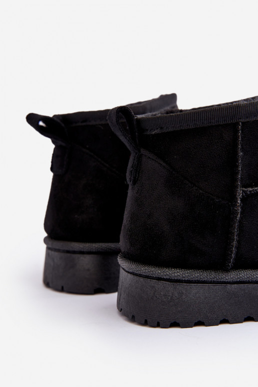 Nööpidega lumesaapad Naiste poolsaapad voodriga mustad Nallita