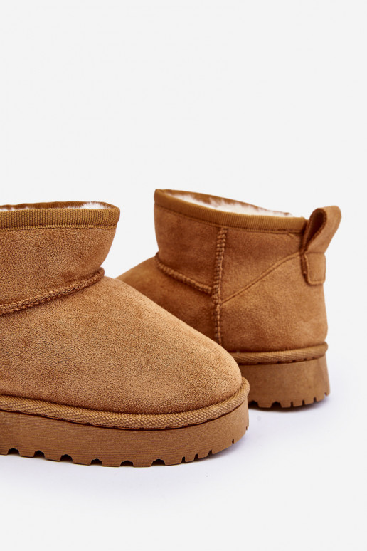 Nööpidega lumesaapad Naiste poolsaapad voodriga pruunid värvi Nallita