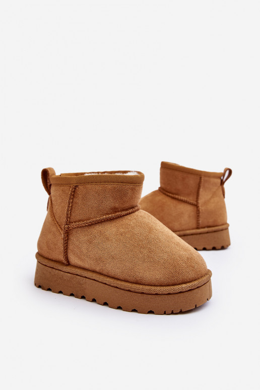 Nööpidega lumesaapad Naiste poolsaapad voodriga pruunid värvi Nallita