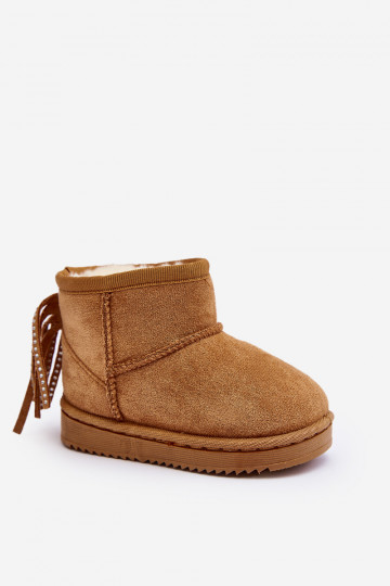 Laste talvesaapad narmastega pruunid värvi Mikyla 2