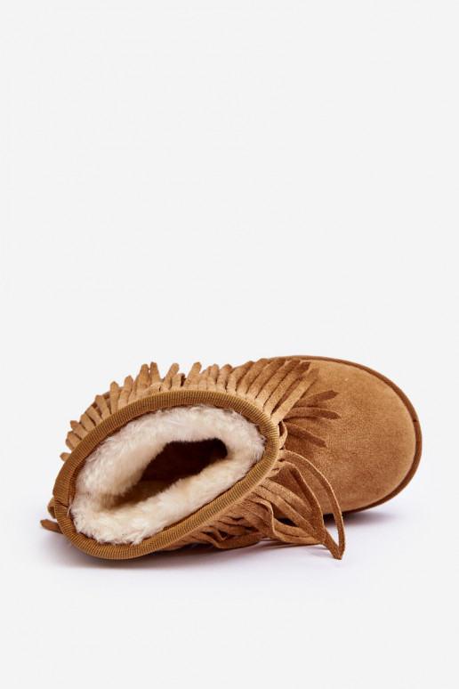 voodriga Naiste poolsaapad nööpidega lumesaapad Laste jalanõud i Frędzlami pruunid värvi Nimia