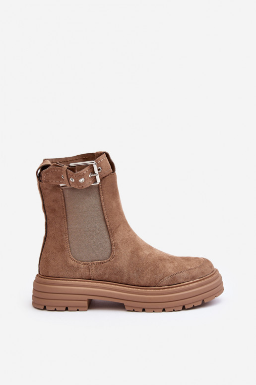 seemisnakhsed stiilsed saapad  beeži värvi Ozaro