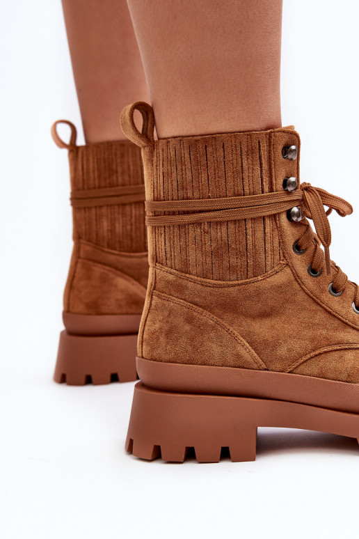 Naiste poolsaapad jalanõud   nööritavad pruunid värvi Gordts Naiste poolsaapad jalanõud   nööritavad pruunid värvi Gordts