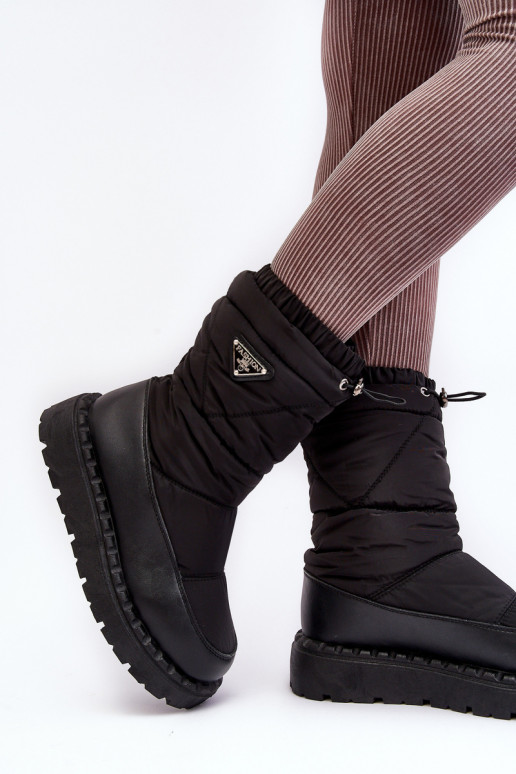 nööpidega lumesaapad    mustad Lureta