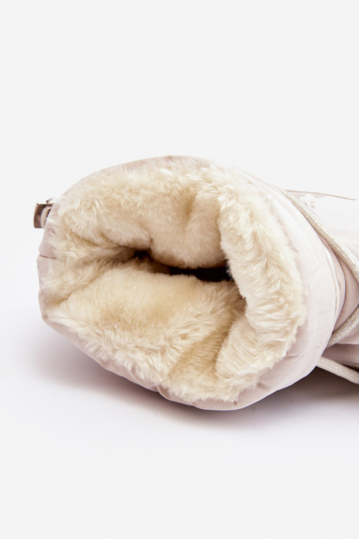 nööpidega lumesaapad platvormtalla ja stiilsete detailidega beeži värvi Fleure