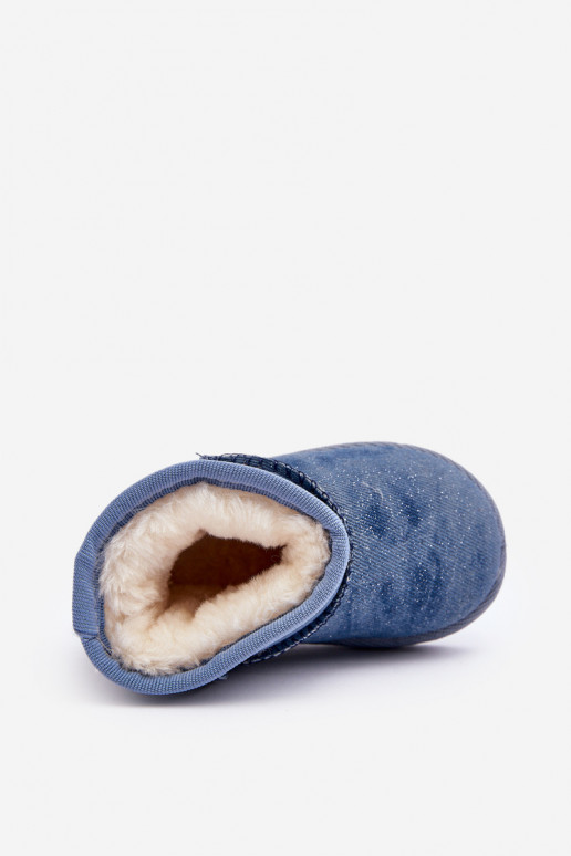 Laste lumesaapad Säraga saapad sinist värvi Suline