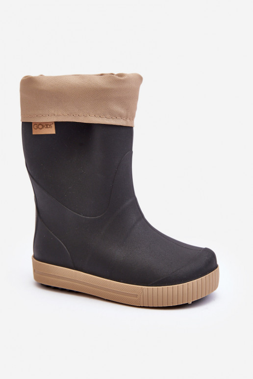 Laste soojendusega kummikud Snow Wave Gokids 981 Must ja beež Laste soojendusega kummikud Snow Wave Gokids 981 Must ja beež