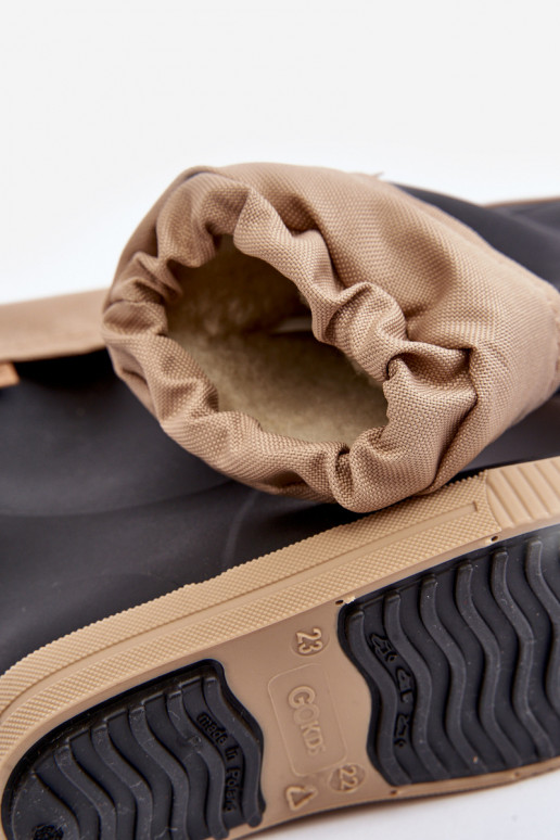 Laste soojendusega kummikud Snow Wave Gokids 981 Must ja beež Laste soojendusega kummikud Snow Wave Gokids 981 Must ja beež