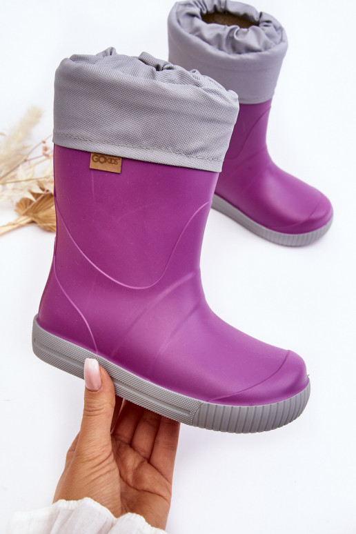 Soojendusega laste kummikud Snow Wave Gokids 981 Purple