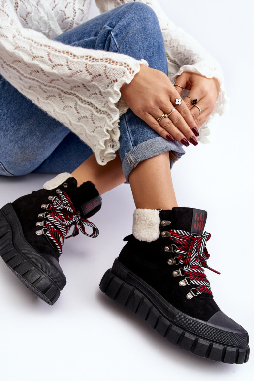 voodriga Naiste poolsaapad jalanõud  mustad Ralotta voodriga Naiste poolsaapad jalanõud  mustad Ralotta