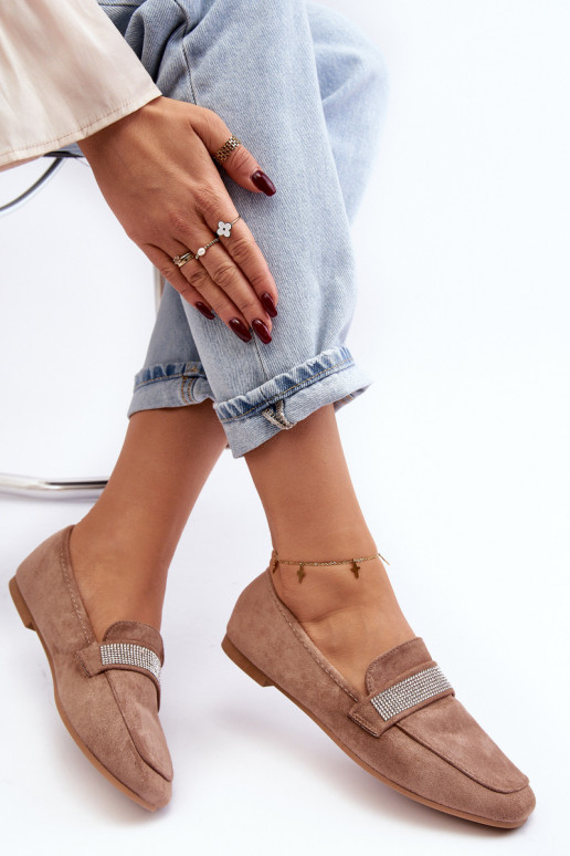 Vilkuvate aasadega mokassiinid pruuni värvi Ralrika Vilkuvate aasadega mokassiinid pruuni värvi Ralrika