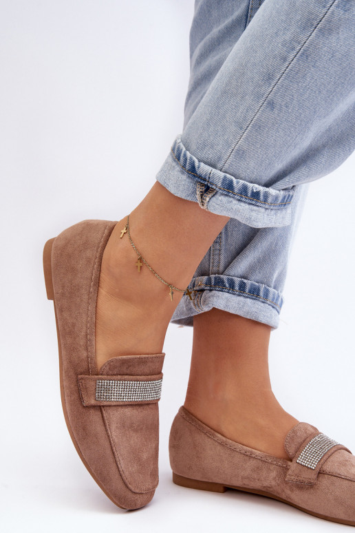 Vilkuvate aasadega mokassiinid pruuni värvi Ralrika Vilkuvate aasadega mokassiinid pruuni värvi Ralrika