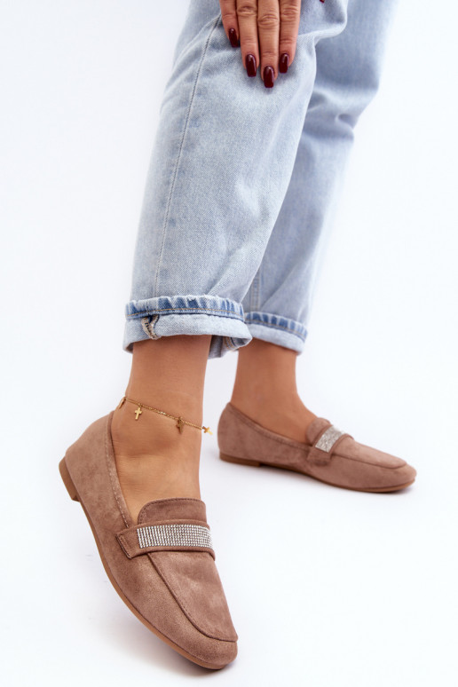 Vilkuvate aasadega mokassiinid pruuni värvi Ralrika Vilkuvate aasadega mokassiinid pruuni värvi Ralrika