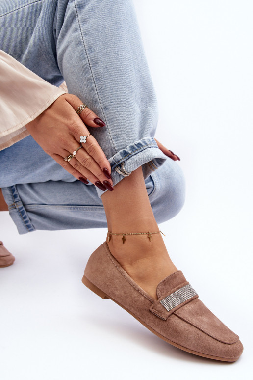 Vilkuvate aasadega mokassiinid pruuni värvi Ralrika Vilkuvate aasadega mokassiinid pruuni värvi Ralrika