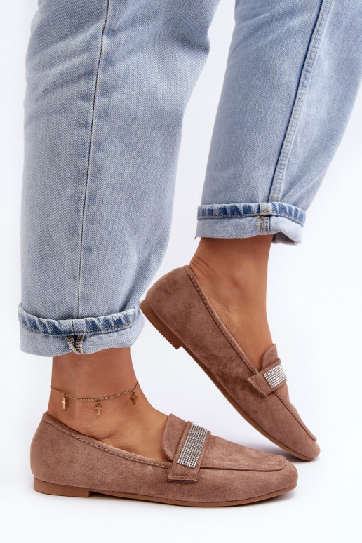 Vilkuvate aasadega mokassiinid pruuni värvi Ralrika Vilkuvate aasadega mokassiinid pruuni värvi Ralrika