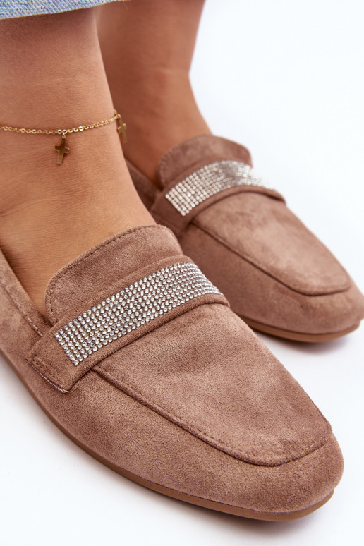 Vilkuvate aasadega mokassiinid pruuni värvi Ralrika Vilkuvate aasadega mokassiinid pruuni värvi Ralrika