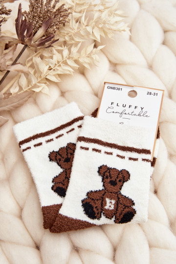 Soojad sokid Valge-pruuni värvi 2