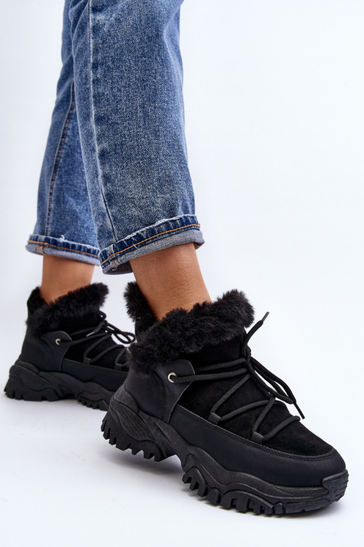 Naiste poolsaapad karusnahaga mustad Cresandi