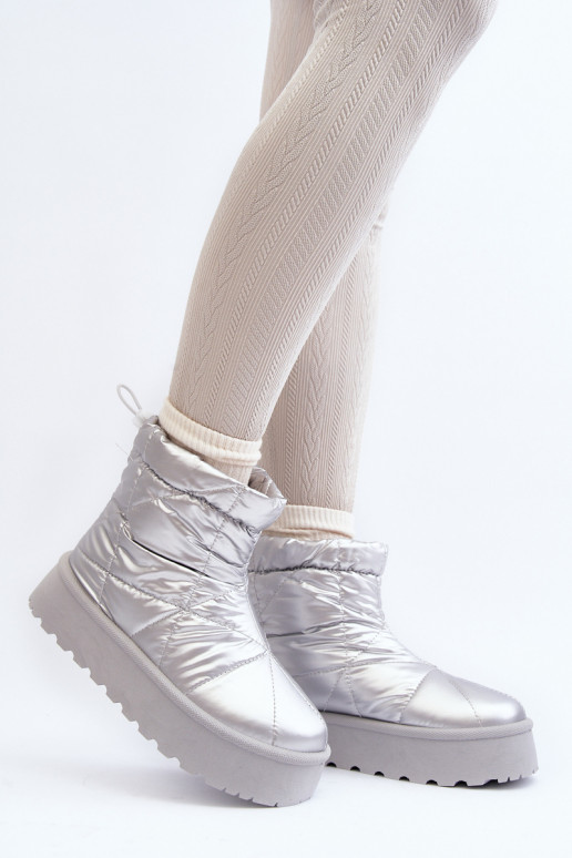 nööpidega lumesaapad   platvormiga Hõbedat värvi Fionia