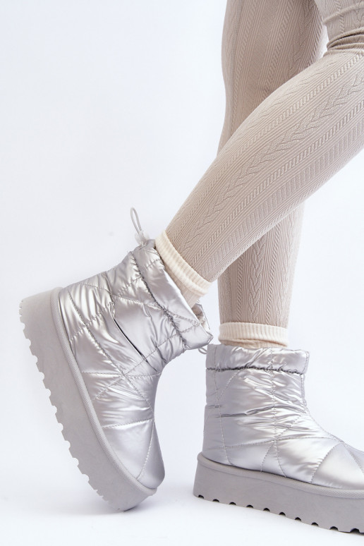 nööpidega lumesaapad   platvormiga Hõbedat värvi Fionia