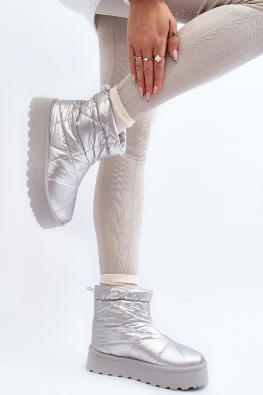 nööpidega lumesaapad   platvormiga Hõbedat värvi Fionia