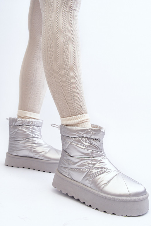 nööpidega lumesaapad   platvormiga Hõbedat värvi Fionia