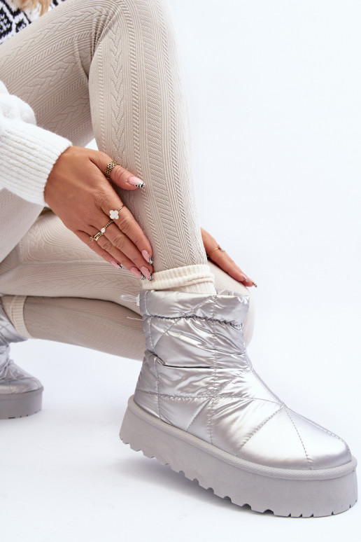 nööpidega lumesaapad   platvormiga Hõbedat värvi Fionia