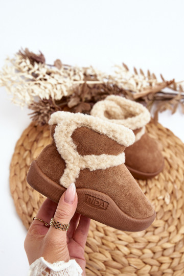 Nööpidega lumesaapad krõpsudega kinnitatav pruunid värvi Unitia 2