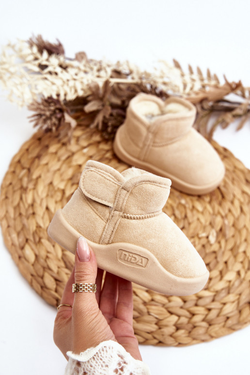 nööpidega lumesaapad Laste jalanõud voodriga karusnahaga beeži värvi Benigna nööpidega lumesaapad Laste jalanõud voodriga karusnahaga beeži värvi Benigna