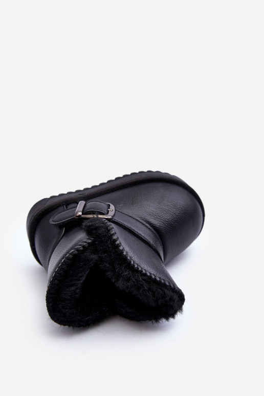 Laste jalanõud Eko   nööpidega lumesaapad rihmadega mustad Orinor Laste jalanõud Eko   nööpidega lumesaapad rihmadega mustad Orinor