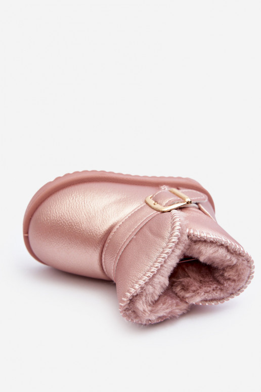 Laste jalanõud Eko   nööpidega lumesaapad rihmadega Tumeroosad värvi Orinor Laste jalanõud Eko   nööpidega lumesaapad rihmadega Tumeroosad värvi Orinor