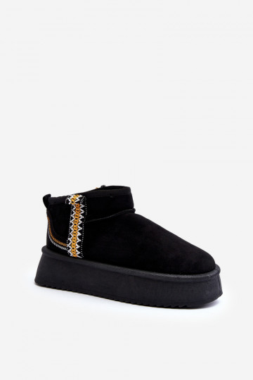 nööpidega lumesaapad platvormiga mustriga mustad Udra 2