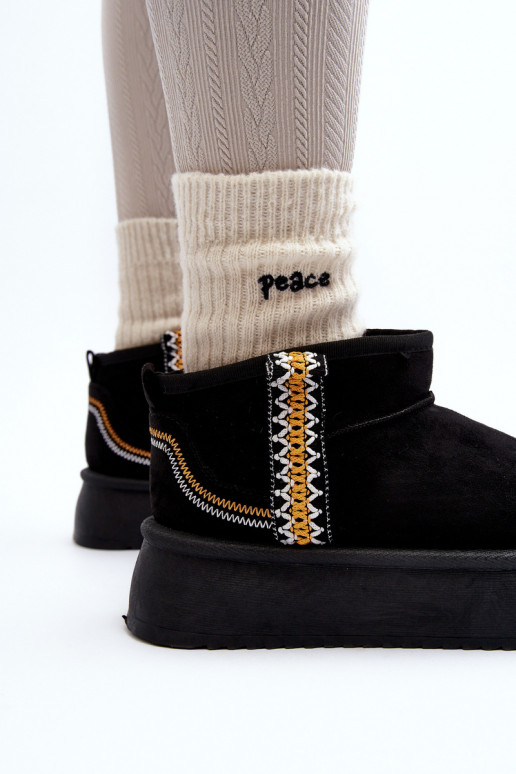 nööpidega lumesaapad platvormiga mustriga mustad Udra nööpidega lumesaapad platvormiga mustriga mustad Udra