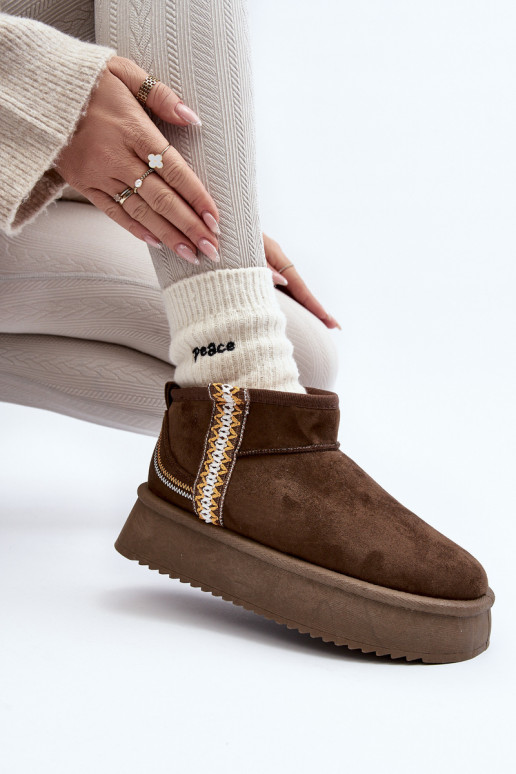 nööpidega lumesaapad platvormiga mustriga khakivärvi Udra nööpidega lumesaapad platvormiga mustriga khakivärvi Udra