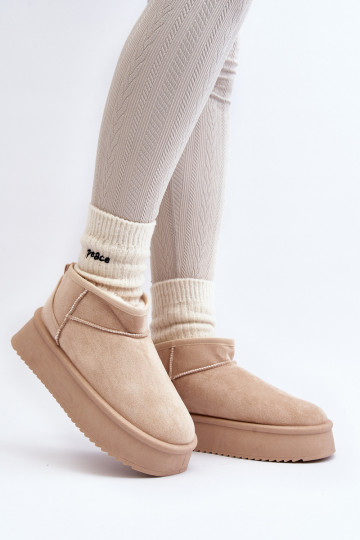 nööpidega lumesaapad  beeži värvi Caliksa 2