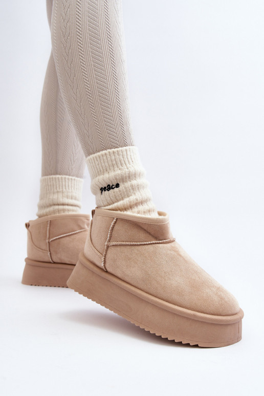 nööpidega lumesaapad  beeži värvi Caliksa nööpidega lumesaapad  beeži värvi Caliksa